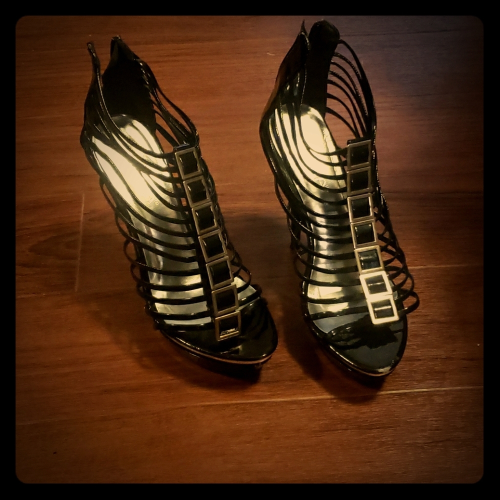 Black platform heels